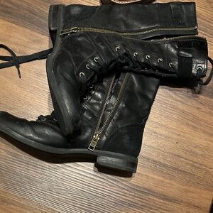 TIMBERLAND Black FAUX Lace-Up Boots